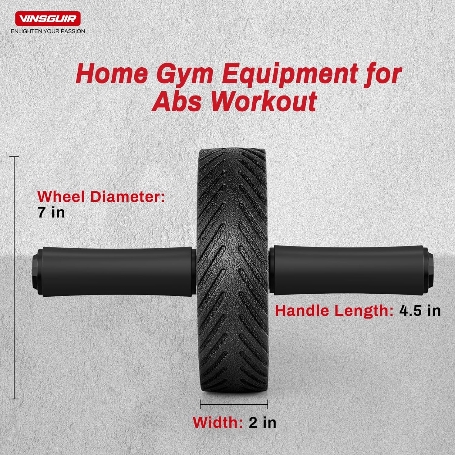 Vinsguir Ab Roller Wheel - Ab Workout Equipment for Difficult Abdominal & Core Strength Training, Home Gym Fitness Equipment, Exercise Wheel for Men Women (Black) - Image 6